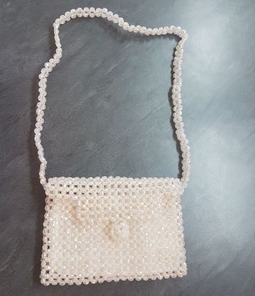 Pochette en perle année 80