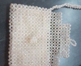 Pochette en perle année 80