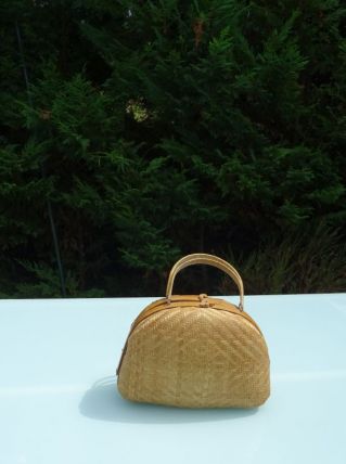 valisette osier vintage