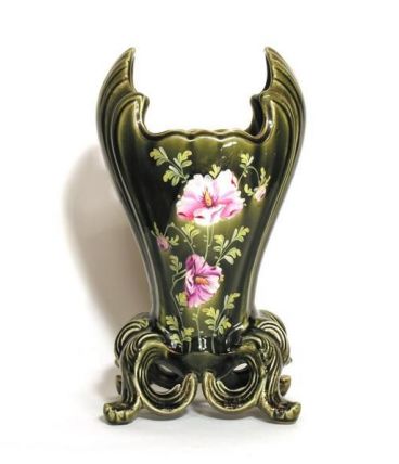 Vase en Porcelaine Française Barbotine Art Nouveau