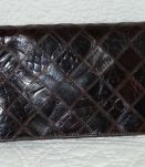 Sac pochette vintage marron vernis croco