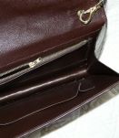Sac pochette vintage marron vernis croco