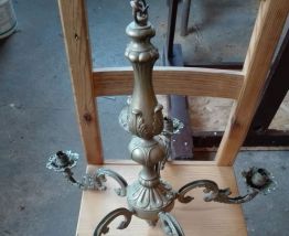 Ancien lustre 5 branches bronze 