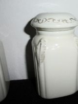 Lot de 2 petits pots à épices vintage céramique