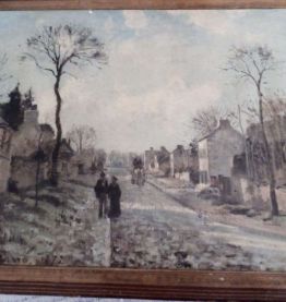 deux Peinture sur bois de pissaro