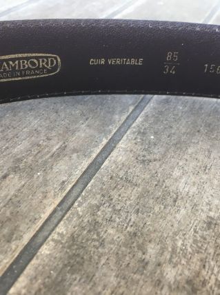 Ceinture camel cuir français 