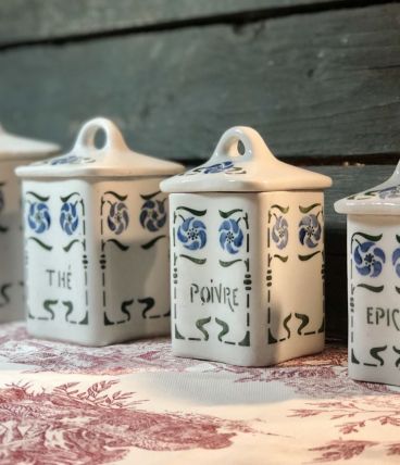 Pots à épices en faïence, année 40'