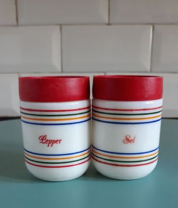 Salière et poivrière Egizia Italie 1970