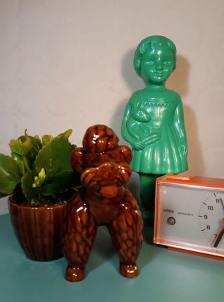 Caniche  cache-pot kitch 1950 