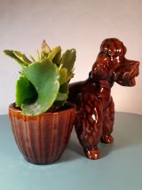 Caniche  cache-pot kitch 1950 