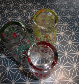 Lot 3 verres orangeade années 70'S