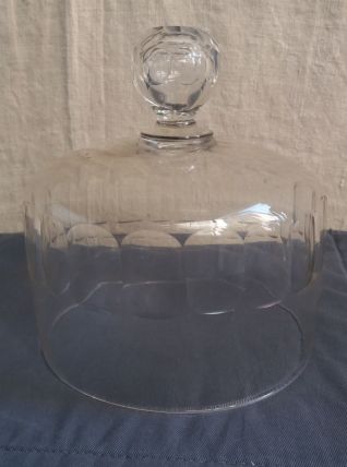 CLOCHE A FROMAGE ANCIENNE  EN CRISTAL