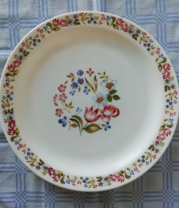 plat rond Arcopal fleurs