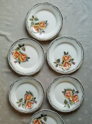 Six assiettes Odile