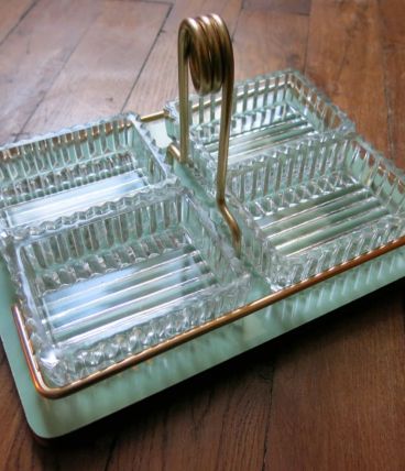 Set Apéritif plateau formica vintage 50s 