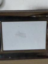 Lot de deux Cadres en metal et velours noir vintage 1970