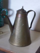 Cafetiere en cuivre ancienne art deco, collector