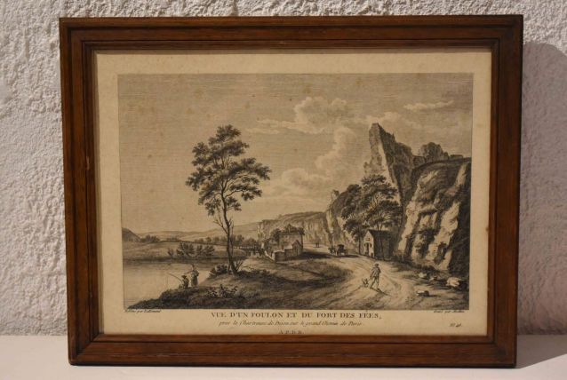 Vielle gravure gravure Dijon