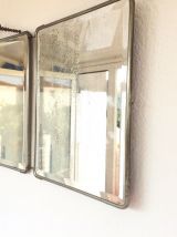 Miroir de barbier triptyque vintage