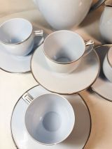 Service moderniste Epiag thé ou café bleu pâle
