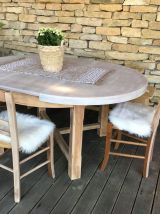 Produit rare année 1970 -TABLE CAMPAGNARDE RONDE AVEC RALLON