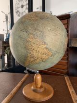 Ancien globe mappemonde Girard Barrère et Thomas vintage