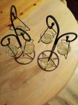 Objet de deco ou bougeoir fer forge