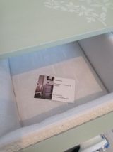 Chevet vert clair thème "feuillage"