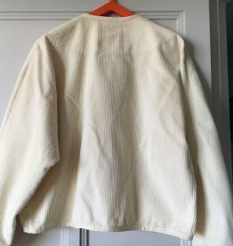 Veste LEONE velours côtelé écru Années 80 - Vintage