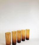 Set de 5 verres ambrés