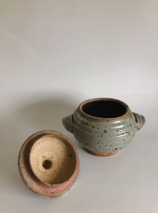 Plat bonbonne en grès