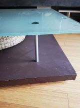 Table basse 90s Ligneroset Pascal Mourgue verre 