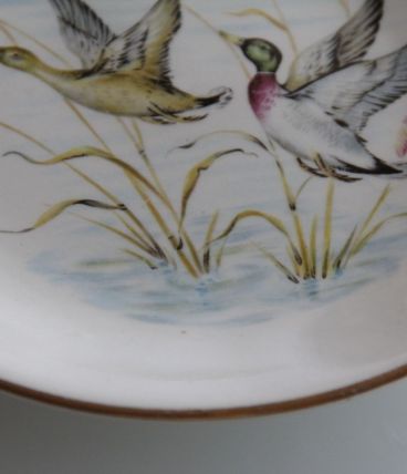 Lot de 2 assiettes en faïence de Gien, création Primefleur 