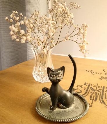 Chat en étain 