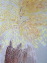 Tableau bouquet de mimosas
