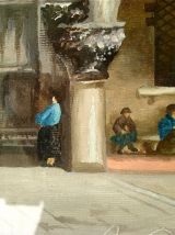 Tableau Palais des Doges, détail, Venise. Huile sur toile.