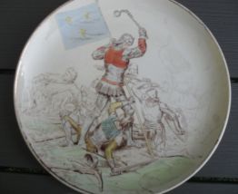 lot 2 assiettes XIXe drapeau "souvenir français"