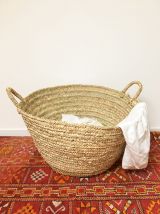Grand panier rangement tressé