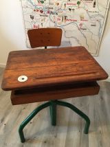 Pupitre bureau d’écolier ancien