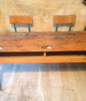 Bureau enfant / double d'écolier Delagrave vintage années 50