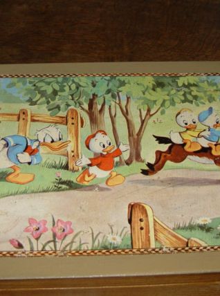 Ancienne boîte de cubes bois