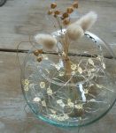 Vase boule ancien en verre soufflé