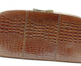 Sac à main en crocodile vintage