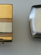ceinture cuir Azzaro coffret boucles dorées argentés mode 