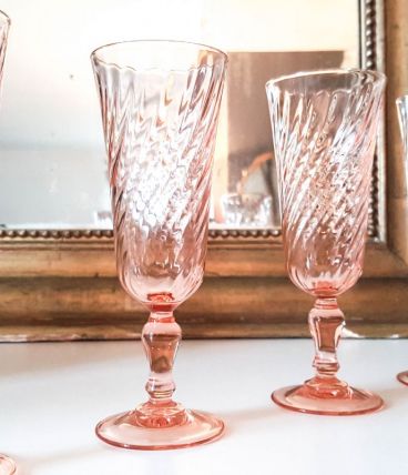 Lot de 6 Flûtes à Champagne rose ROSALINE Arcoroc LUMINARC V