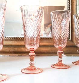 Lot de 6 Flûtes à Champagne rose ROSALINE Arcoroc LUMINARC V