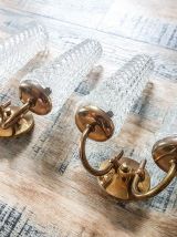 Appliques tulipes en verre laiton Style Baroque Rococo Appli