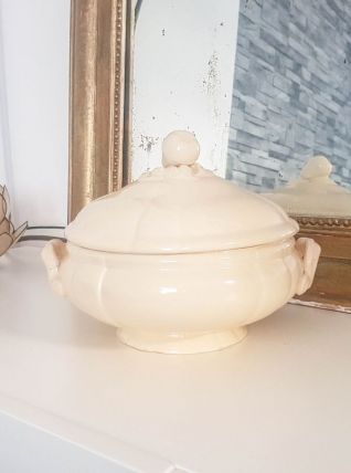 Soupière antique Ironstone, Digoin Sarreguemines à couvercle
