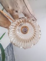 Baladeuse tulipe en verre doré vintage Suspension lumineuse 