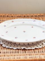 Plat de service ovale ancien modèle "FLORAL" faïencerie Digo